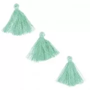 Pompones de imitación algodón 26-30 mm Mint x10