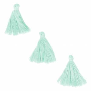 Pompones de imitación algodón 26-30 mm Light Mint x10