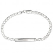 Pulsera esclava eslabón plano 18 cm de Plata 925  x1|raw }}