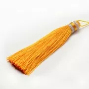 Borla pompón grande 90 mm para decoración o joyas Negro/Plateado