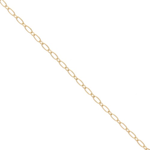 Cadena eslabón ovalado 2.5 mm Chapado de Oro 3 micras x50 cm