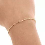 Cadena eslabón ovalado 1.9 mm Chapado de Oro 3 micras x50 cm