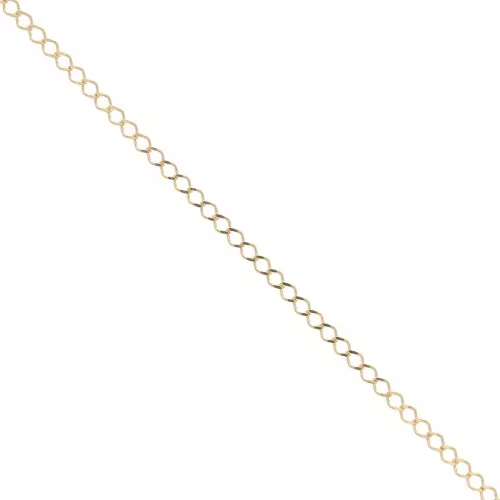 Cadena eslabón rombo 2.3 mm Chapado Oro 3 micras x50 cm