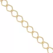 Cadena eslabón rombo 2.3 mm Chapado Oro 3 micras x50 cm