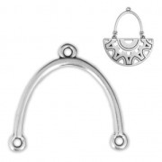 Entrepieza 1 puente 23x24 mm plateado antiguo x1