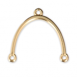 Entrepieza 1 puente 23x24 mm Dorado con oro fino para la creación de joyas fantasía x1