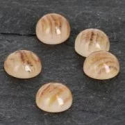 Cabuchón de resina gemas de imitación 8 mm Quartz Rutile x1