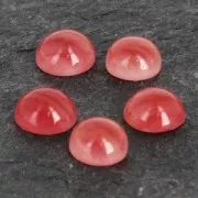 Cabujón de resina imitación piedra 7,3 mm Cornalina x1