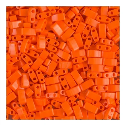 Miyuki Half Tila Beads 5x2.3x1.9 mm HTL-406 - Opaque Naranja x10g