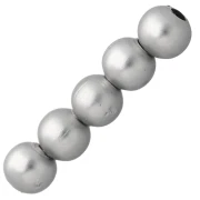 Cuentas redondas de 2,5 mm para bisutería - Plateado mate x100