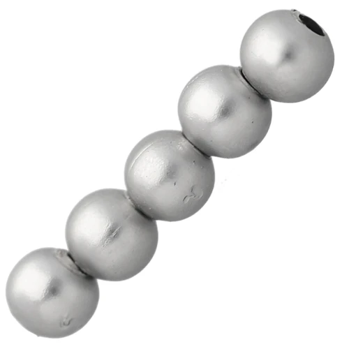 Cuentas redondas de 2,5 mm para bisutería - Plateado mate x100