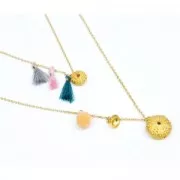 Cuenta de metal erizo de mar11x5 mm doré para hacer tus propias piezas de Joyería y bisutería x1