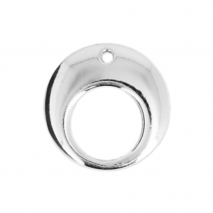 Cequí redondo calado 14 mm rodiado para hacer tus propias piezas de Joyería y bisutería x1