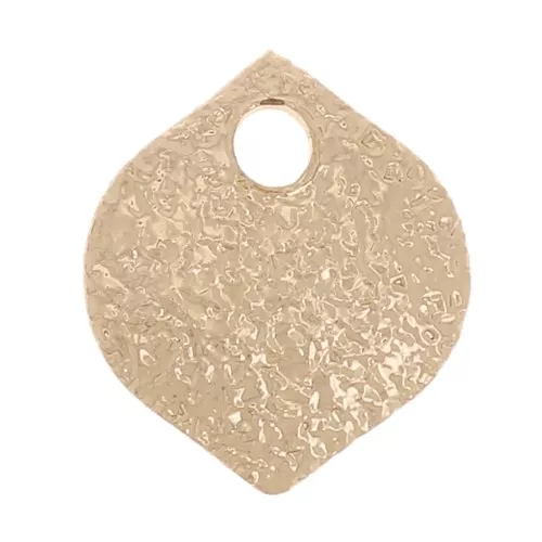 Dije de metal diamantado gota 7 mm dorado x 4