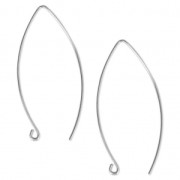 Pendientes hilo - De Fabricación Europea - 38 mm de Plata 925 x2