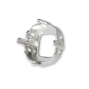 Engaste en garras cuadrado para cabuchón PureCrystal 4470 10 mm de Plata 925