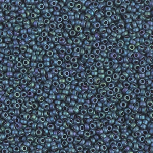 Rocalla Miyuki 15/0 2064 - Mat Metallic Blue Green Iris x8g