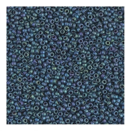 Rocalla Miyuki 15/0 2064 - Mat Metallic Blue Green Iris x8g