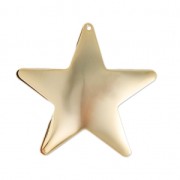 Colgante estrella de latón 42x43 mm Dorado con oro fino x1|raw }}