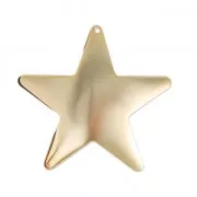 Colgante estrella de latón 42x43 mm Dorado con oro fino x1