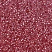 Rocalla Miyuki 15/0 1627 - Dyed Semi Mat Silver Lined Light Cranberry x8g