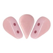 Cuentas de vidrio Amos® por Puca® 5x8 mm Opaque Light Rosa Ceramic Look x10