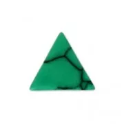 Cabuchón triángulo de imitación Howlite teñido 8.5x8.5 mm Green x5