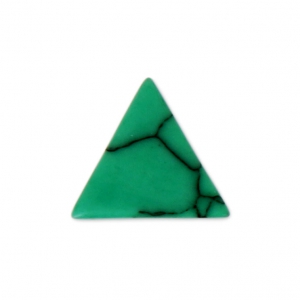 Cabuchón triángulo de imitación Howlite teñido 8.5x8.5 mm Green x5
