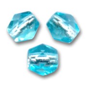Facetadas 4 mm Aquamarine Silver Line x50|raw }}