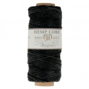 Bobina de 62 metros de hilo de cáñamo Hemp Cord 1.1 mm Negro