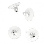 Tuercas para pendientes con silicone - Acero inox x20|raw }}