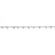 Cordón adornado con rocallas 2.4 mm para creaciones DIY - Gris x 3m