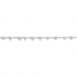 Cordón adornado con rocallas 2.4 mm para creaciones DIY - Gris x 3m