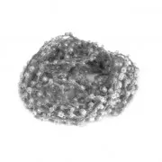 Cordón adornado con rocallas 2.4 mm para creaciones DIY - Gris x 3m