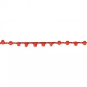Cordón adornado con rocallas 2.4 mm para creaciones DIY - Rojo x3m