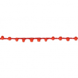 Cordón adornado con rocallas 2.4 mm para creaciones DIY - Rojo x3m
