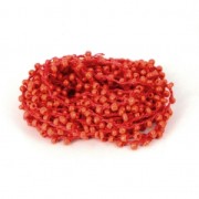 Cordón adornado con rocallas 2.4 mm para creaciones DIY - Rojo x3m