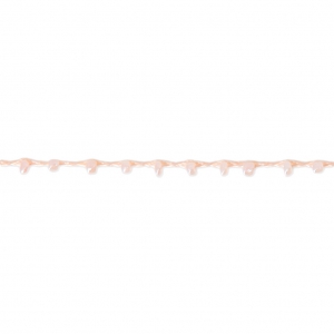 Cordón adornado con rocallas 2.4 mm para creaciones DIY - Peach x3m