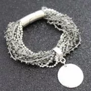 Cordón adornado con rocallas 2.4 mm para creaciones DIY - Prussian Blue x3m