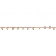 Cordón adornado con rocallas 2.4 mm para creaciones DIY - Sandy Brown x3m