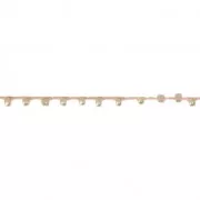 Cordón adornado con rocallas 2.4 mm para creaciones DIY - Sandy Brown x3m