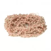 Cordón adornado con rocallas 2.4 mm para creaciones DIY - Sandy Brown x3m