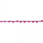 Cordón adornado con rocallas 2.4 mm para creaciones DIY - Fucsia x3m