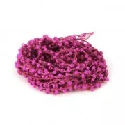 Cordón adornado con rocallas 2.4 mm para creaciones DIY - Fucsia x3m