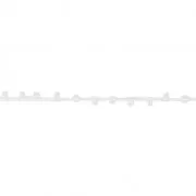 Cordón adornado con rocallas 2.4 mm para creaciones DIY - Blanco x3m