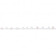 Cordón adornado con rocallas 2.4 mm para creaciones DIY - Rosa/Blanco x3m