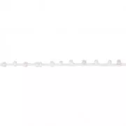 Cordón adornado con rocallas 2.4 mm para creaciones DIY - Rosa/Blanco x3m