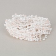 Cordón adornado con rocallas 2.4 mm para creaciones DIY - Rosa/Blanco x3m