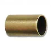 Cuenta tubo gran agujero 10x6 mm para cordón 5 mm bronce x1