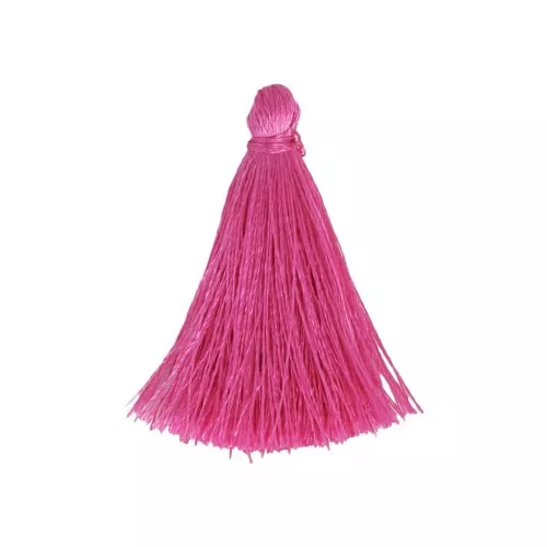 Borla de hilo imitación seda 40 mm Fucsia
